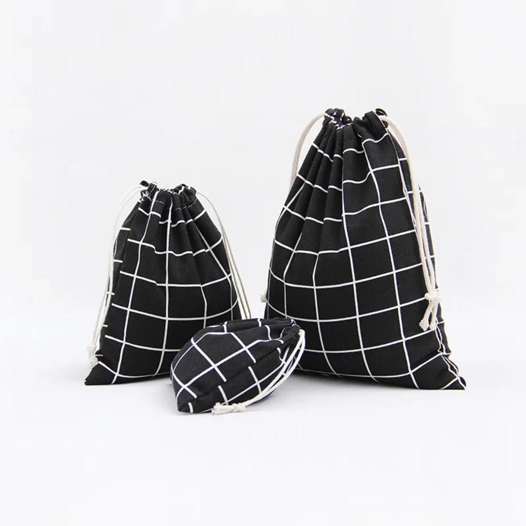 Cotton Linen Drawstring Cosmetic Bag Gift Bag Travel Luggage Packing Pouch Storage Bags for Wedding Christmas Jewelry Packaging