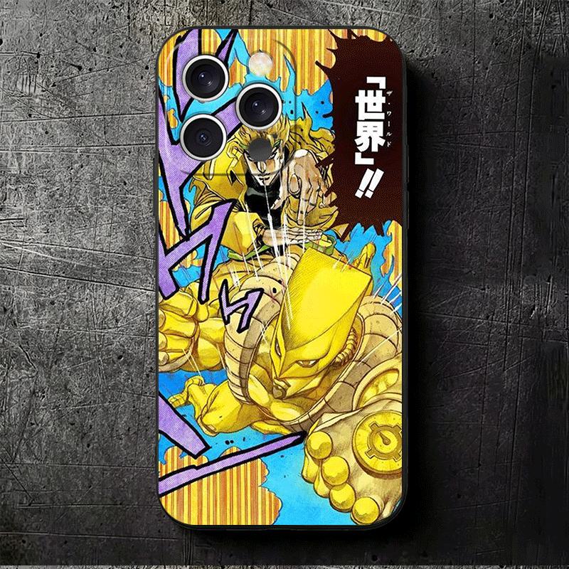 JoJo Adventure Dio Diego Brando Soft Phone Case for iPhone 16 16E 17 Air 15 Pro Max 14 Plus 13 Mini 11 12 7 Black Cover Back She