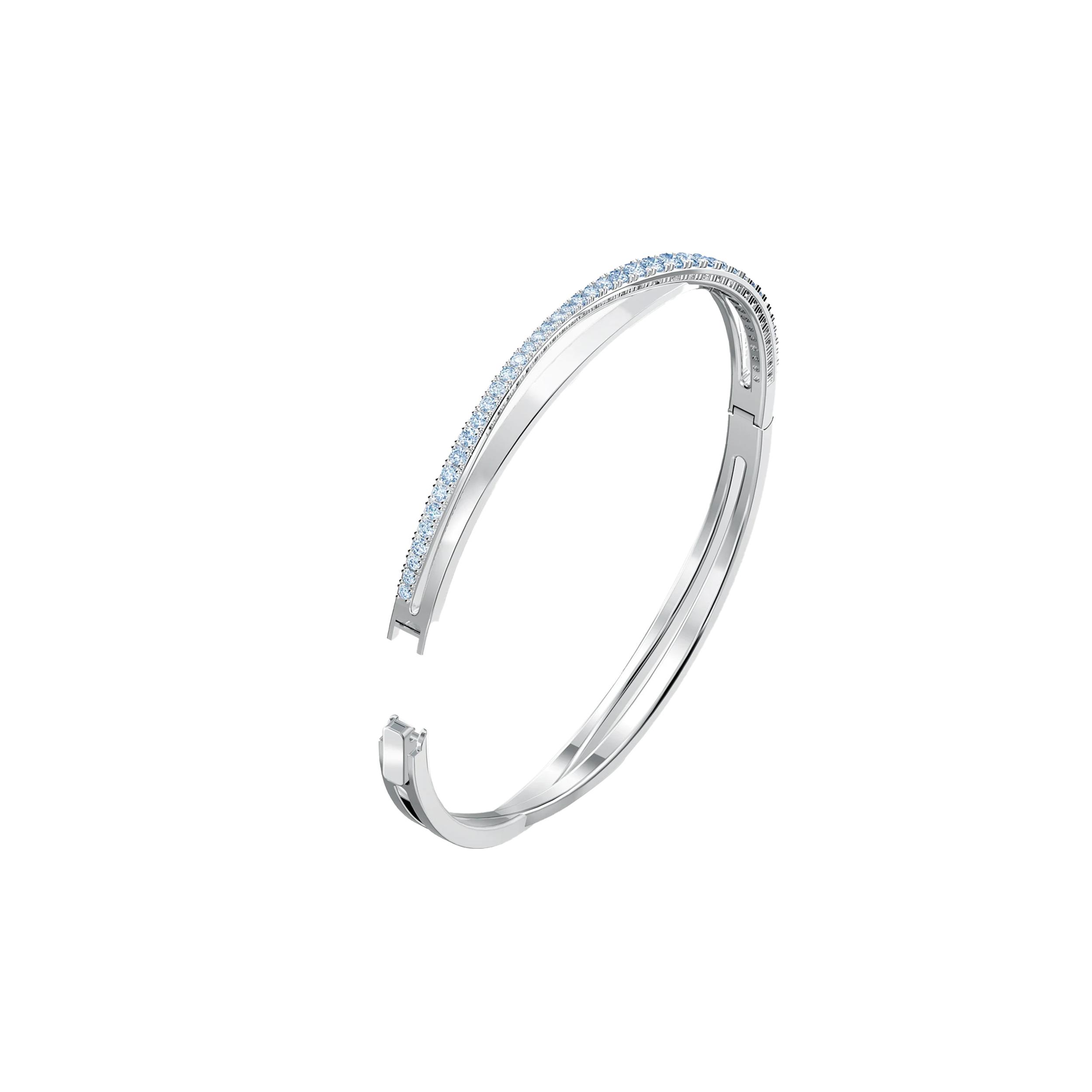 Swarovski Hyperbola Rodinēts Rokassprādzes Sieviešu Zils