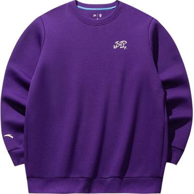 Série Basketball Kyrie Irving Confortable Décontracté Simple Pull-over à Col Rond Sweat-shirt Homme Châtaigne d'Eau-Violet 172511715-5