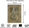 Medieval Forest Tapestry, Vintage Wall Hanging with Renaissance Style Court Scene In Lush Greenery, for Bedroom Decor