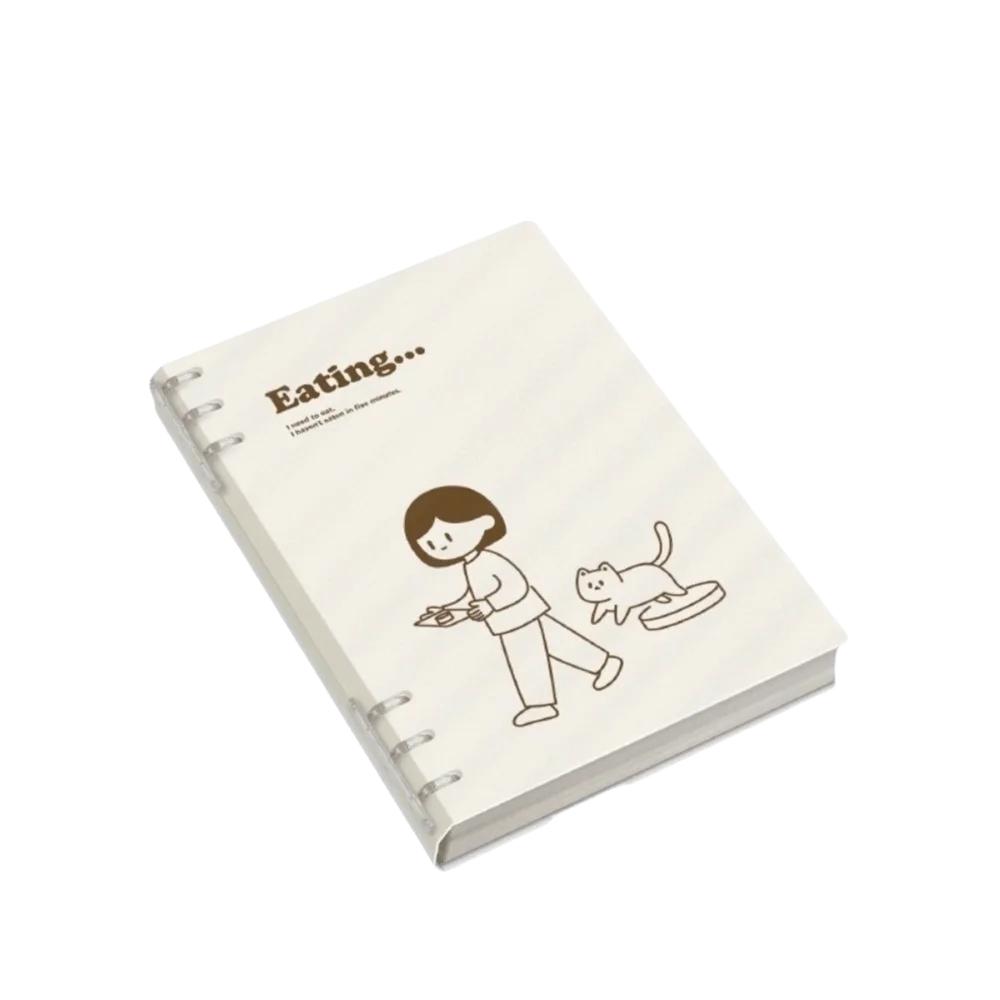 A5/B5 Loose-leaf Notebook Puppy Detachable Binder Notebook 60 Sheets/120 Pages Horizontal Line Note Book