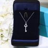 Key Necklace S925 Made of Pure Silver Material, Exquisite Version with Adjustable Chain Length of 45cm Daily Wear, High-quality Jewelry