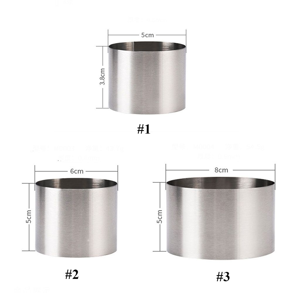 3 sizes Stainless Steel Mousse Ring Rectangle Cake Ring Cookie Cutters Mousse Baking Cake Mold Tiramisu Bake Tools Hot Sale
