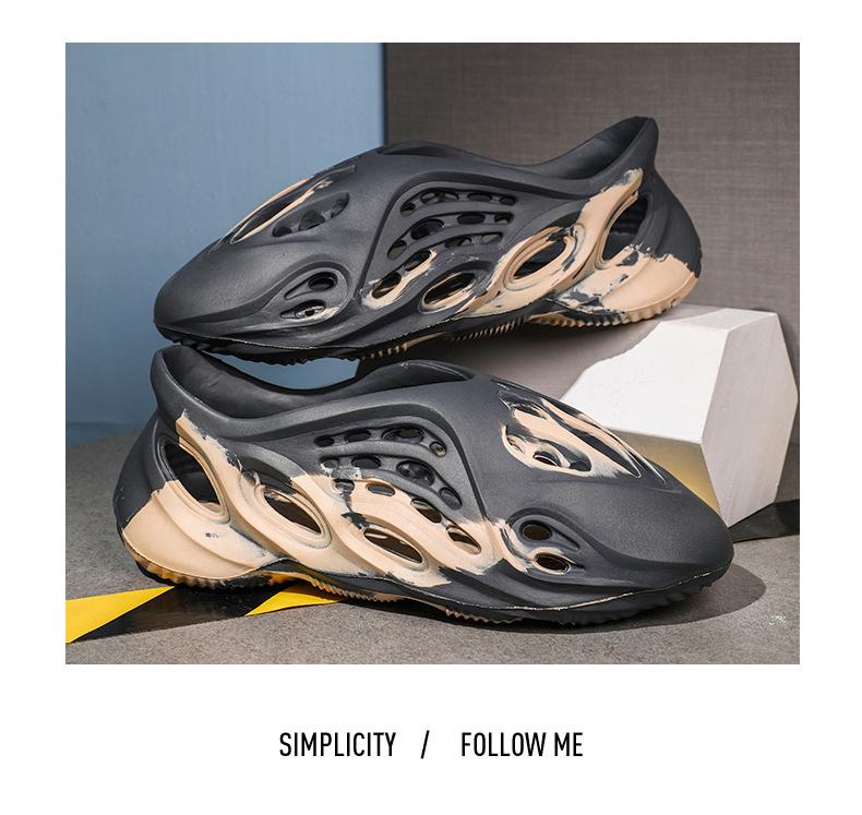 Cozy Camouflage Parent-Child Closed-Toe Beach Sandals for Spring/Summer - Unisex Casual Hollow Shoes