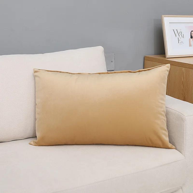 30X50/40X60/60X80CM Velvet Rectangular Throw Pillow Cover Large Size Waist Cushion Cover Decor Home Decorative Pillowcase