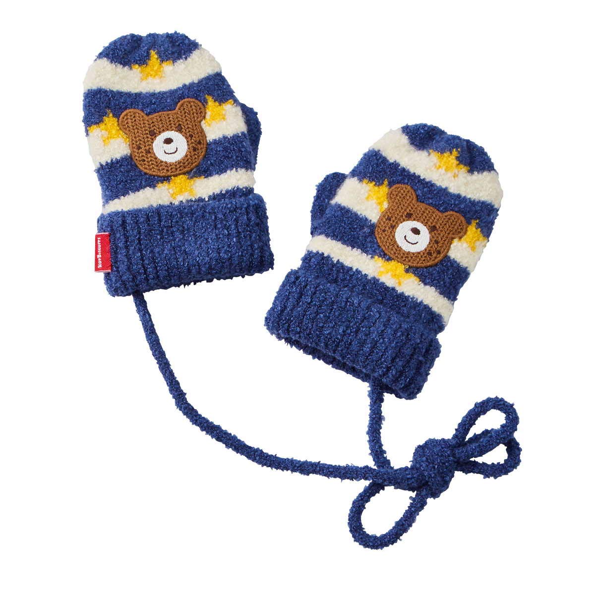 

MIKIHOUSE HOT BISCUITS Navy for Boys and Ages Size S Mittens, Blue, Girls, Baby, Kids, 1-3, (Product Code 73-7601-453)
