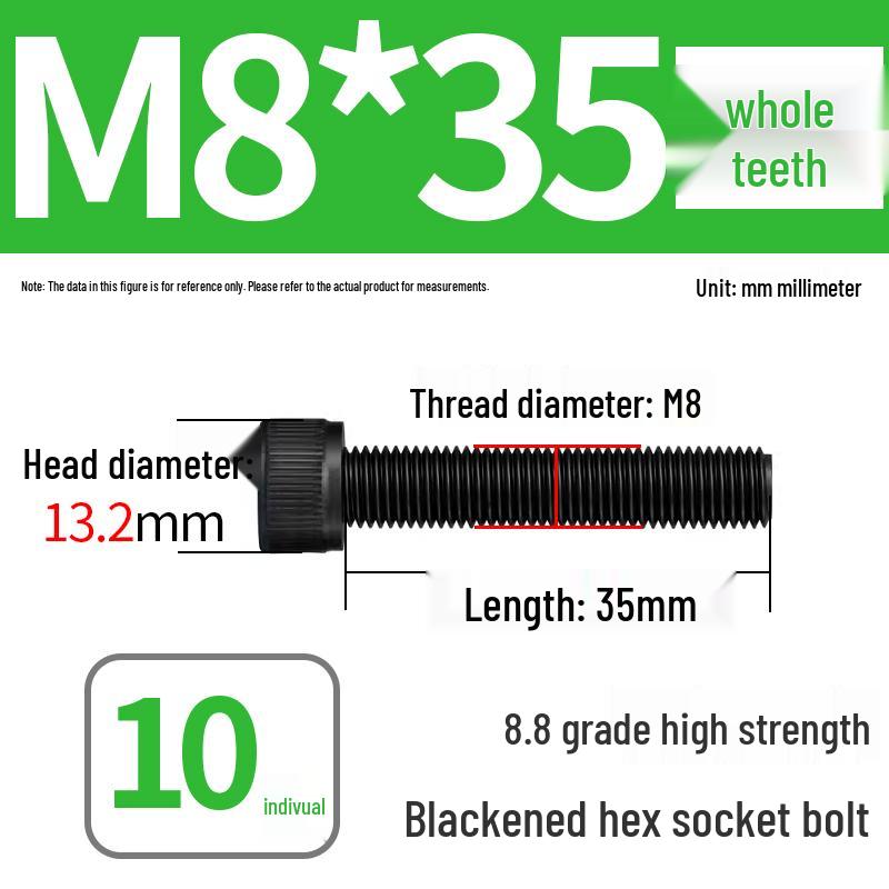 8.8 High-Strength Socket Head Cap Screw Bolt (M4-M20)