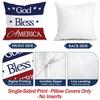 1/4pcs Free American Independence Day Cushions Pillowcase Polyester Cushion Cover Throw Pillow Pillowcover Home Car Sofa Decor