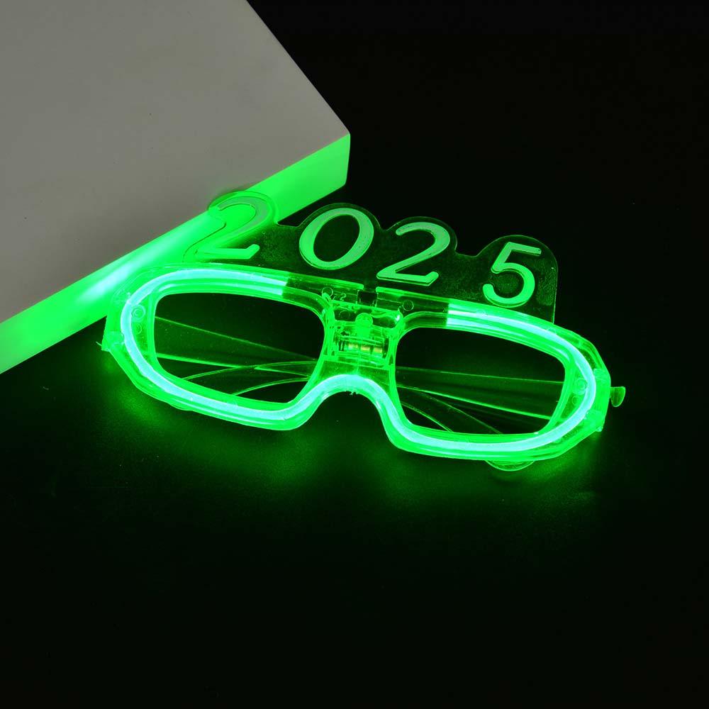 LED Glow 2025 Happy New Year Glow Glasses New Year Party Glasses  Decorations
