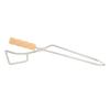 Fire Pit Tongs Heavy Duty Stainless Steel Lengthen Widen Thicken Beech Wood Handle Fire Tongs for