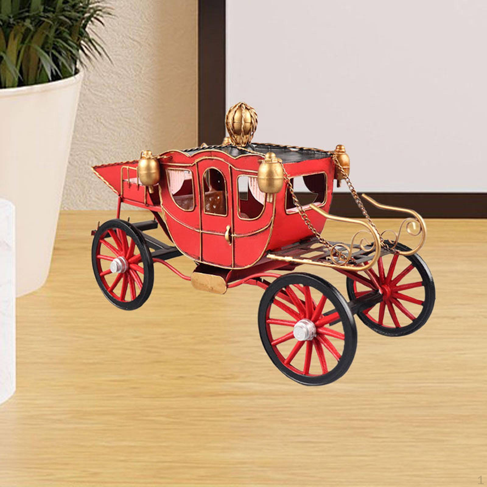 

Ретро карета украшение коллекционный дисплей подарок на день рождения фото реквизит настольное украшение красный