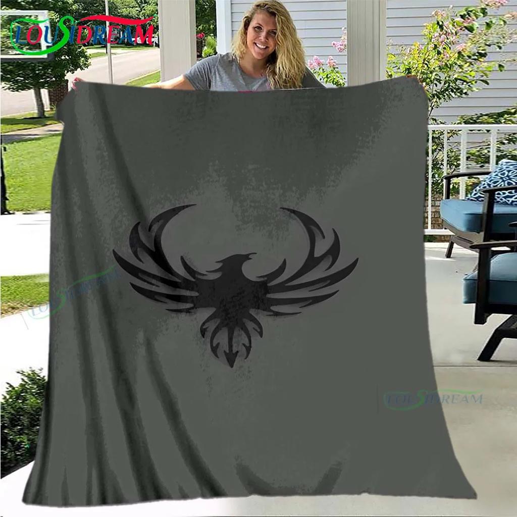 3D Popular Mythical Beast Phoenix Blanket,Flannel Throw Blanket for Home Bedroom Bed Sofa Picnic Office Hiking Leisure Nap Gift