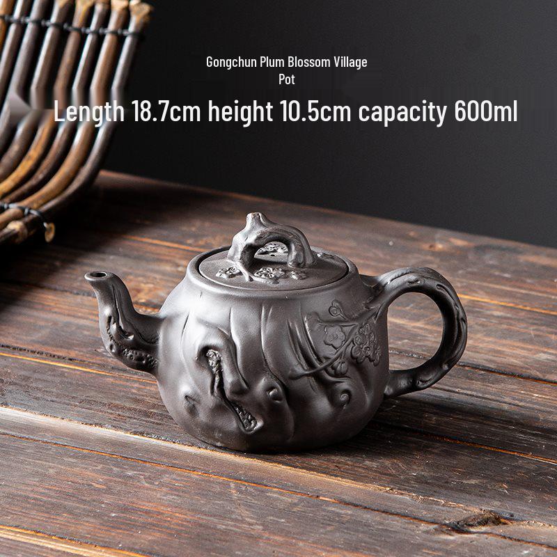 Large Capacity Handmade Yixing Zisha Teapot with Ceramic Teacup Set