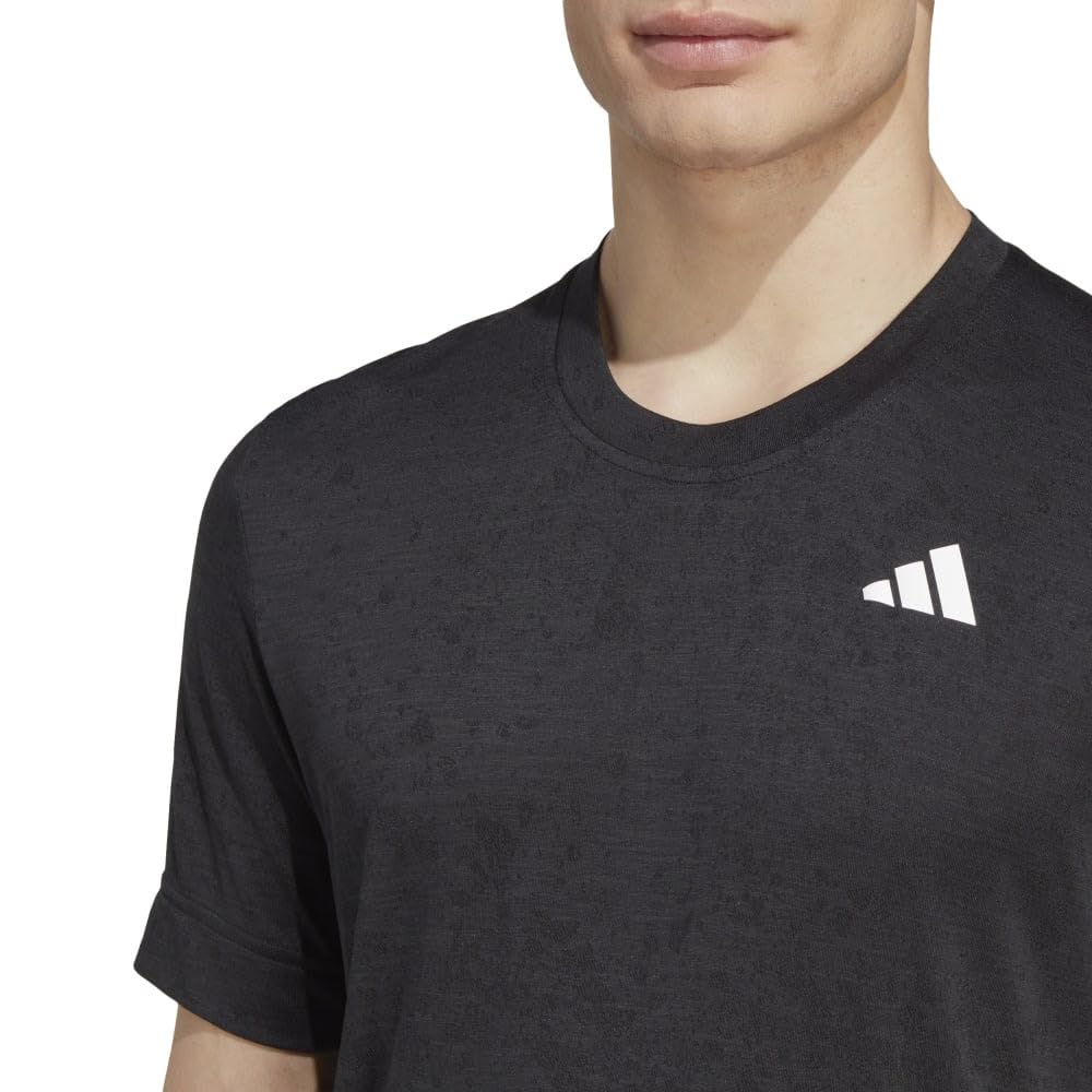 Adidas Freelift MMC23 Short Sleeve Tennis Black Size M Men's T-Shirt, (HS3313),