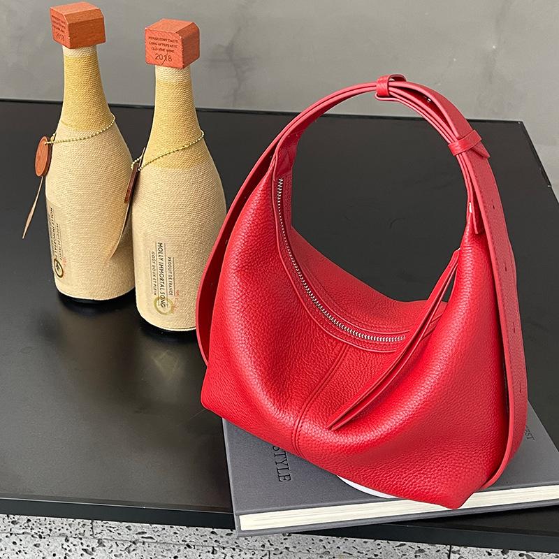 

Вместительная сумка-кроссбоди в форме пельменя, нишевая, из натуральной кожи, одноплечевая, подмышечная сумка, женская сумка высокого класса One Size красный