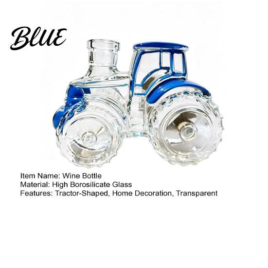 Bar Bottiglia Decorativa Forma di Trattore Bottiglia di Whiskey Forma di Veicolo Contenitore in Vetro Decanter Trasparente per Vino Fiaschetta per Liquori per Casa Cucina con
