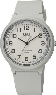 Citizen Analog Solar 10 ATM Water Urethane Q&Q Men's Watch, Resistant, Strap, Gray, E04A-004VK