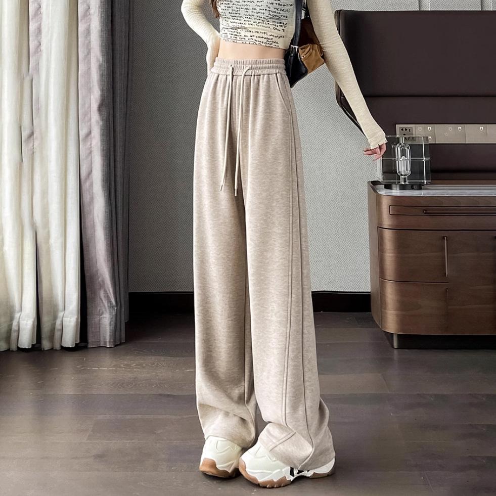 

Antelope Velvet Women s Thickened High-Waist Sweatpants - American Style Loose Wide-Leg for Autumn/Winter 2026. XL (110-125 lbs)