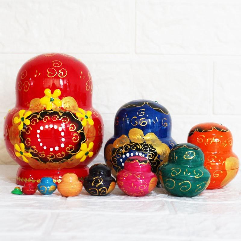 10-layer Russian Nesting Dolls Handmade Wooden Decorative Festival