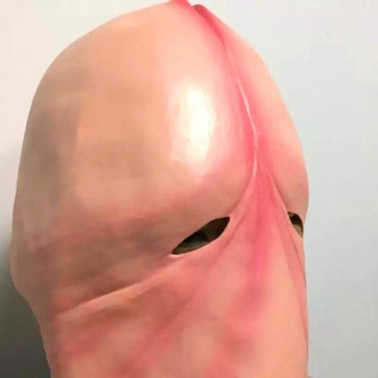Lustige Latex Kopfmaske Halloween Streich Witz 3D Penis Schwanz Party Cosplay Kostüm