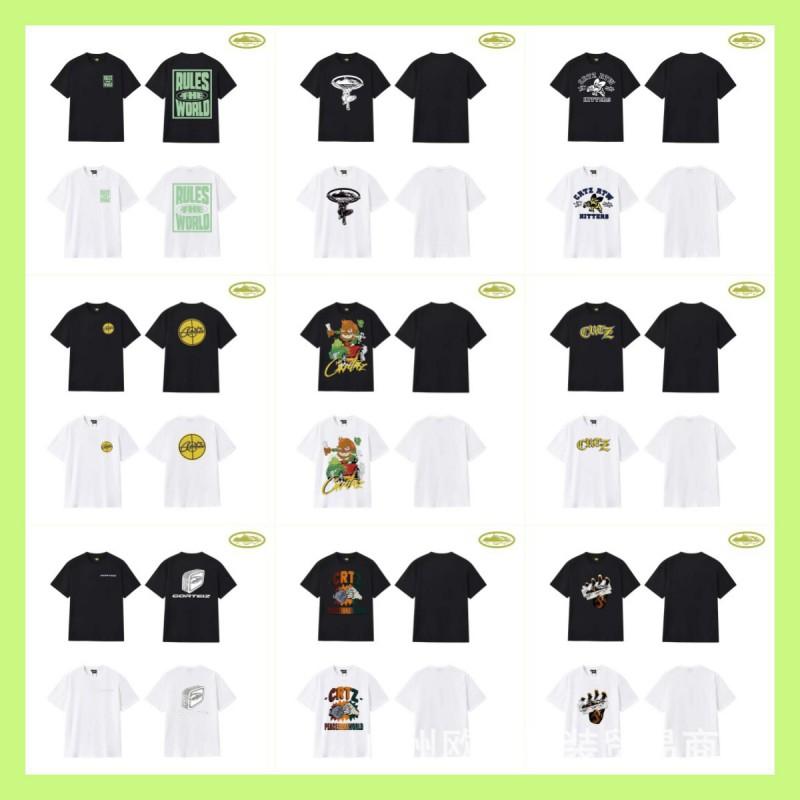CORT Alcatraz Basic Short Sleeve T-Shirt Phantom Letter Print Couple Streetwear Teens