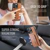 Luxury Foldable Leather Case For iPhone 16 Pro Max 15 Plus 14 13 12 invisable Wristband Magnetic Business Hand Grip Stand Cover
