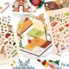 Christmas Miniature Diorama Landscape Stickers Cute Cartoon Pocket Diy Scene Decoration Aesthetic Stationery Stickers