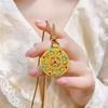 Retro Chinese Style Hollow Eight Treasures Compass Pendant Necklace Women's Light Luxury High-end Long Blessing Character Light Luxury Chain