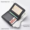Men's Ultra-Thin Solid Color Fashion Wallet PU Leather Short Coin Purse Multiple Card Slots Two-Fold Card Holder