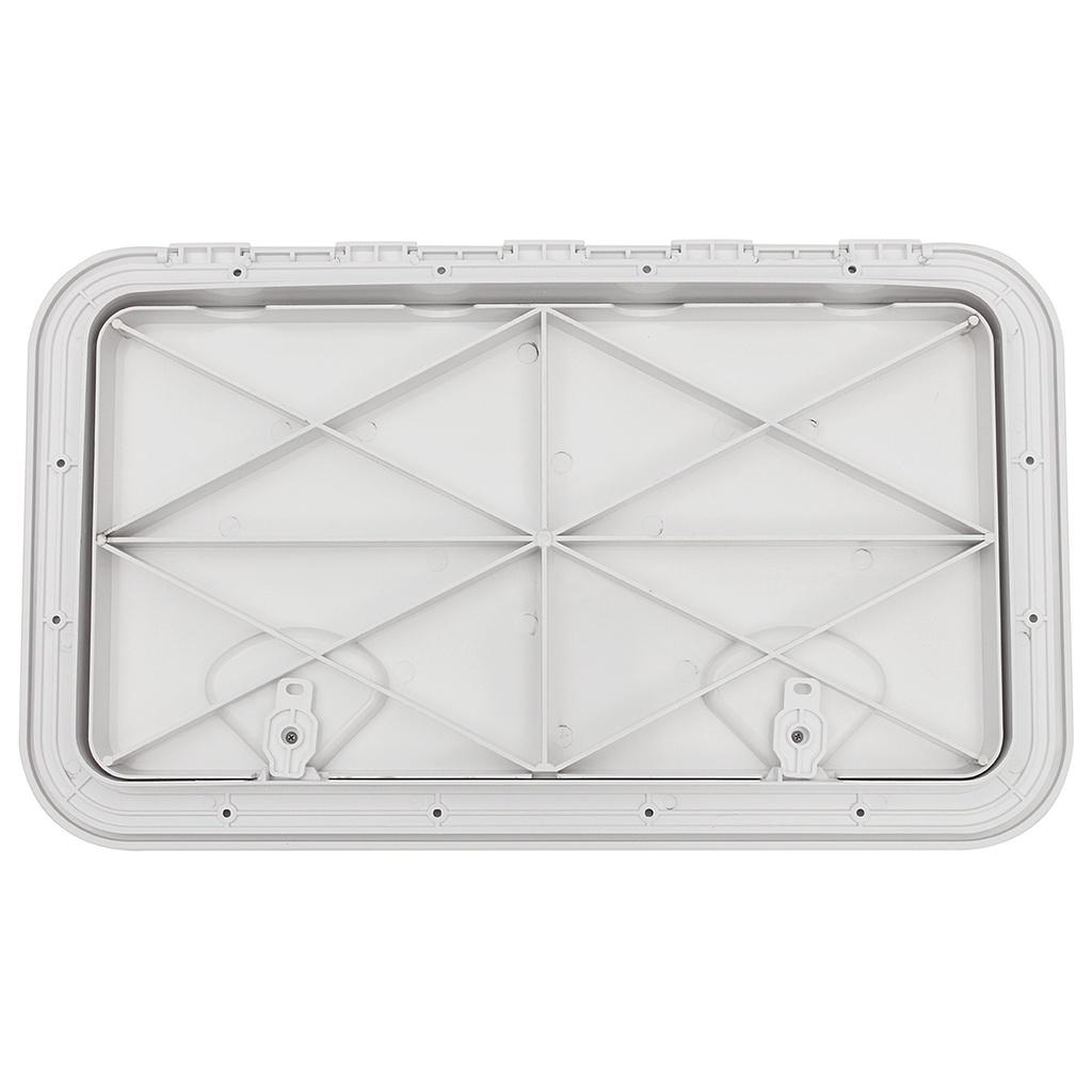 White Plastic Watertight Marine Boat Caravan Deck Compartment Access Hatch Plate White Inspection Yacht Cover RV Ship Part 23.86x13.90""