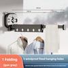Non Perforated Suction Cup Wall Mounted Folding Clothes Rack Saves Space Room Balcony Invisible Telescopic Clothes Rack