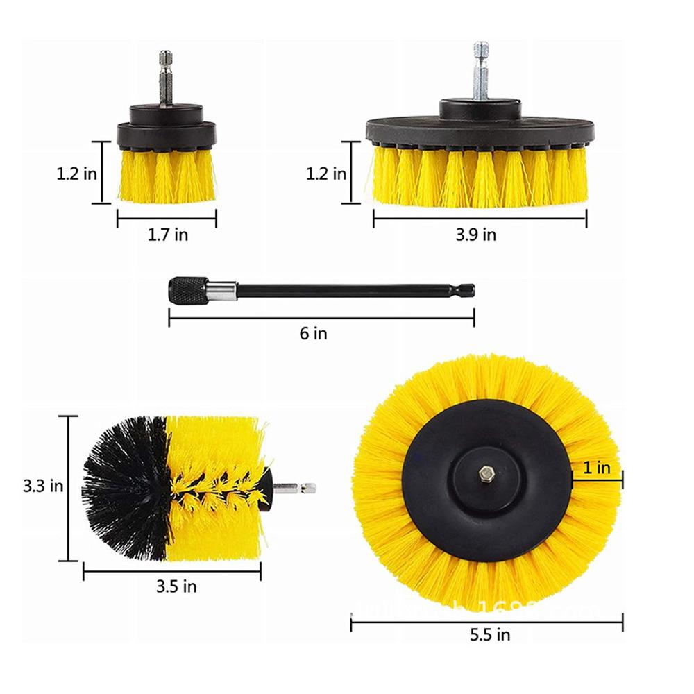 5Pcs Power Scrubber Brush Electric DrillBrush Power Scrubber Bathroom Surface Tub Shower Tile Cleaning Tools for Kitchen Car