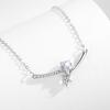 925 Sterling Silver Necklace Female Meteor Shower Necklace Special-Interest Design Light Luxury Zircon Clavicle Chain