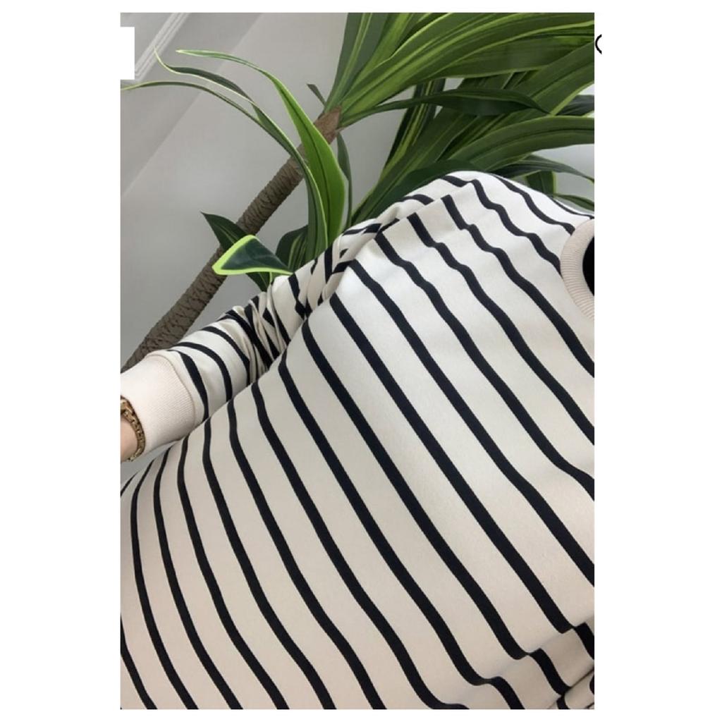 Hanorac cu dungi Hijab Tunica cu doua fire