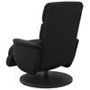 Relaxation Armchair with Footrest Black Faux Leather