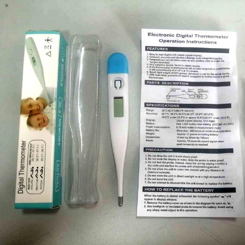 Weicher Kopf Harter Kopf Medizinisches Elektronisches Thermometer Erwachsener und Kind Orales Axilläres Thermometer Elektronisches Thermometer