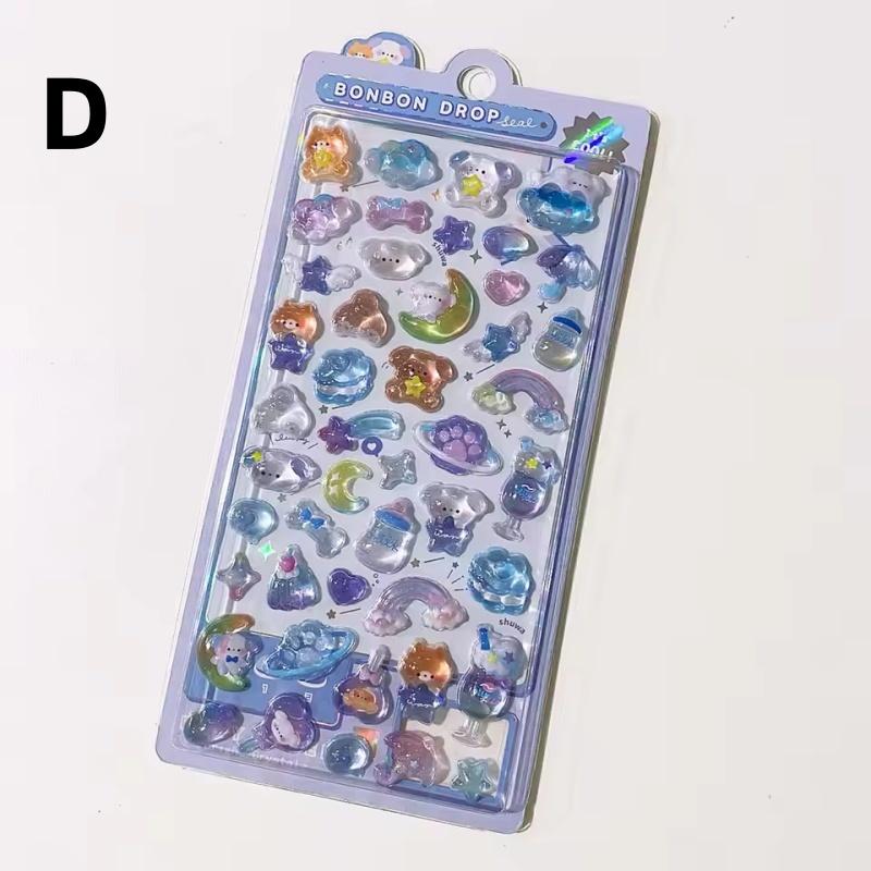 Cute Cartoon 3D Stickers Kawaii Deco Stickers Diy Phone Luggage Motorcycle Laptop Suitcase Decal Sticker