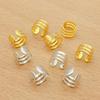 50pcs Charm Hair Braid Tubes Gold Hair Rings Hair Cuffs Clips Dreadlocks Beads  African