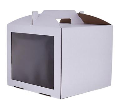 Pudełko Na Tort 30X30X35Cm Białe Z Oknem I Uchwytem Mocne 3W