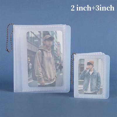 Photocard Storage Albums Mini Kpop Photo Card Holder Keychain Pockets ID Photo Idol Picture Case Wedding Birthday Christmas Gift