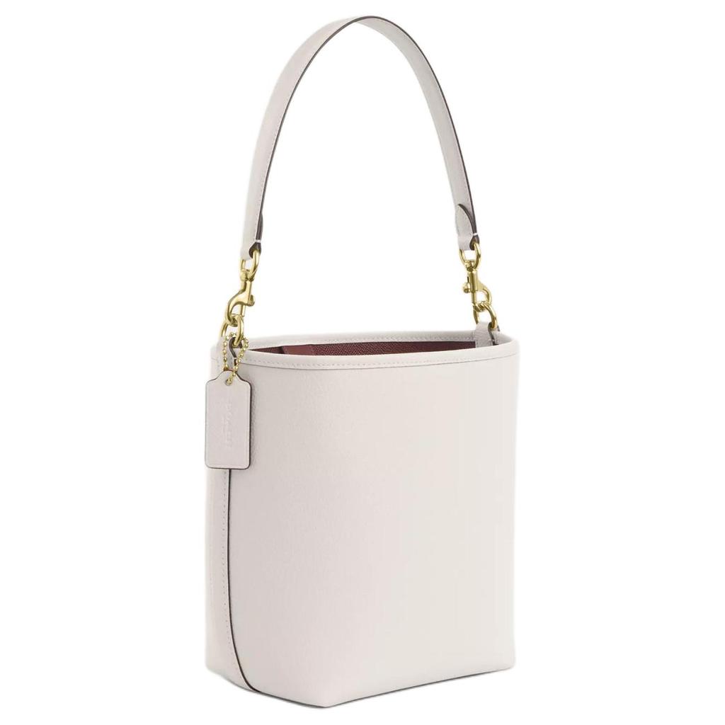 Coach City 17 Solid Color Metal Logo Leather Bucket Bag Women bags White CT801-IMCHK