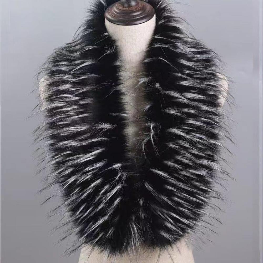 

Модный мех Имитация енота лисы Милый шарф Осень и зима Меховой воротник Шаль Женский шарф