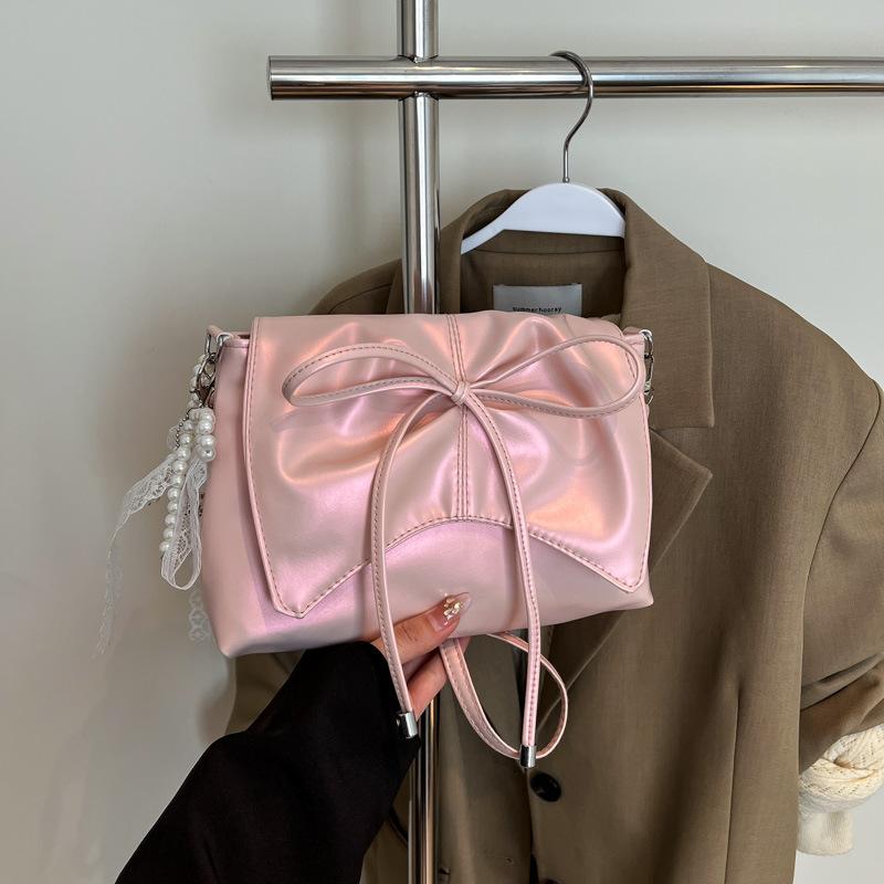 

Niche light luxury women s bags, beautiful bows, shoulder messenger bags, high-end trendy women s bags, new summer models are popular No pendant