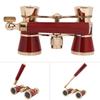 Opera Binoculars, 3x25 Central Focus Opera Glasses with BAK-7 Prism and Handles for Adults, Concerts, Theater, Opera, Children, and Women (Reddish