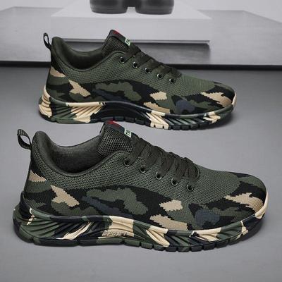 2025 Women's Shoes New Camouflage Shoes Men's and Women's Same Shoes Flying Woven Breathable Casual Shoes Summer Mesh Running Sports Shoes