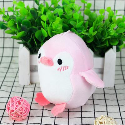 1pc adorável 12cm pinguim brinquedo de pelúcia boneca do bebê crianças presente pingente chaveiro