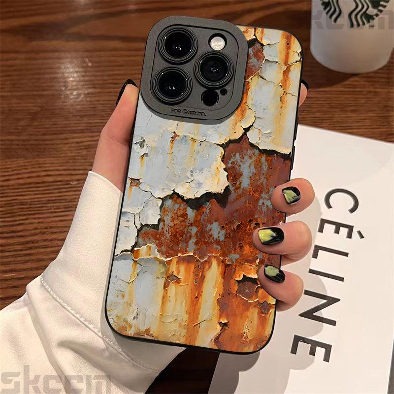 Retro Industrieller Rostiger Stil Silikon Handyhülle Für Samsung Galaxy S23 S24 S25 Ultra S22 S21 S20 Plus FE A15 A35 A54 A55 Hülle