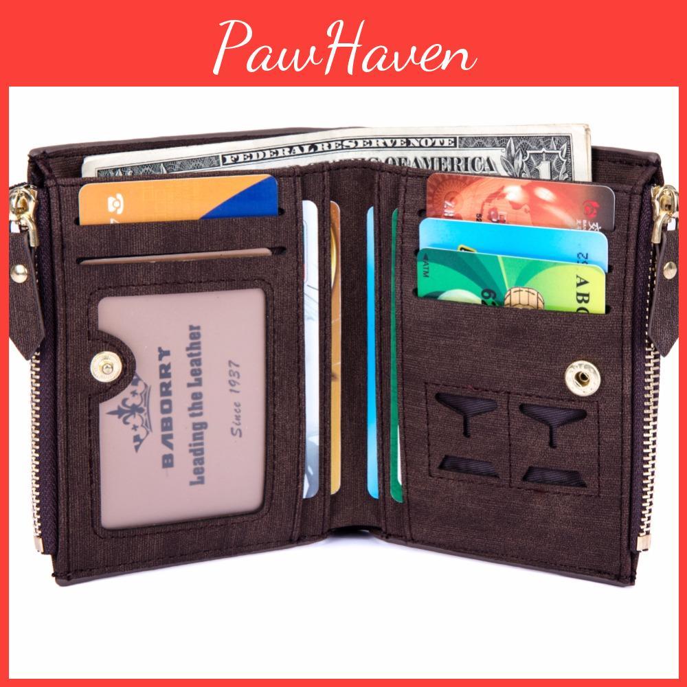 Premium Quality Rfid Theft Protection Coin Bag Zipper Men Wallet For Modern Lifestyles