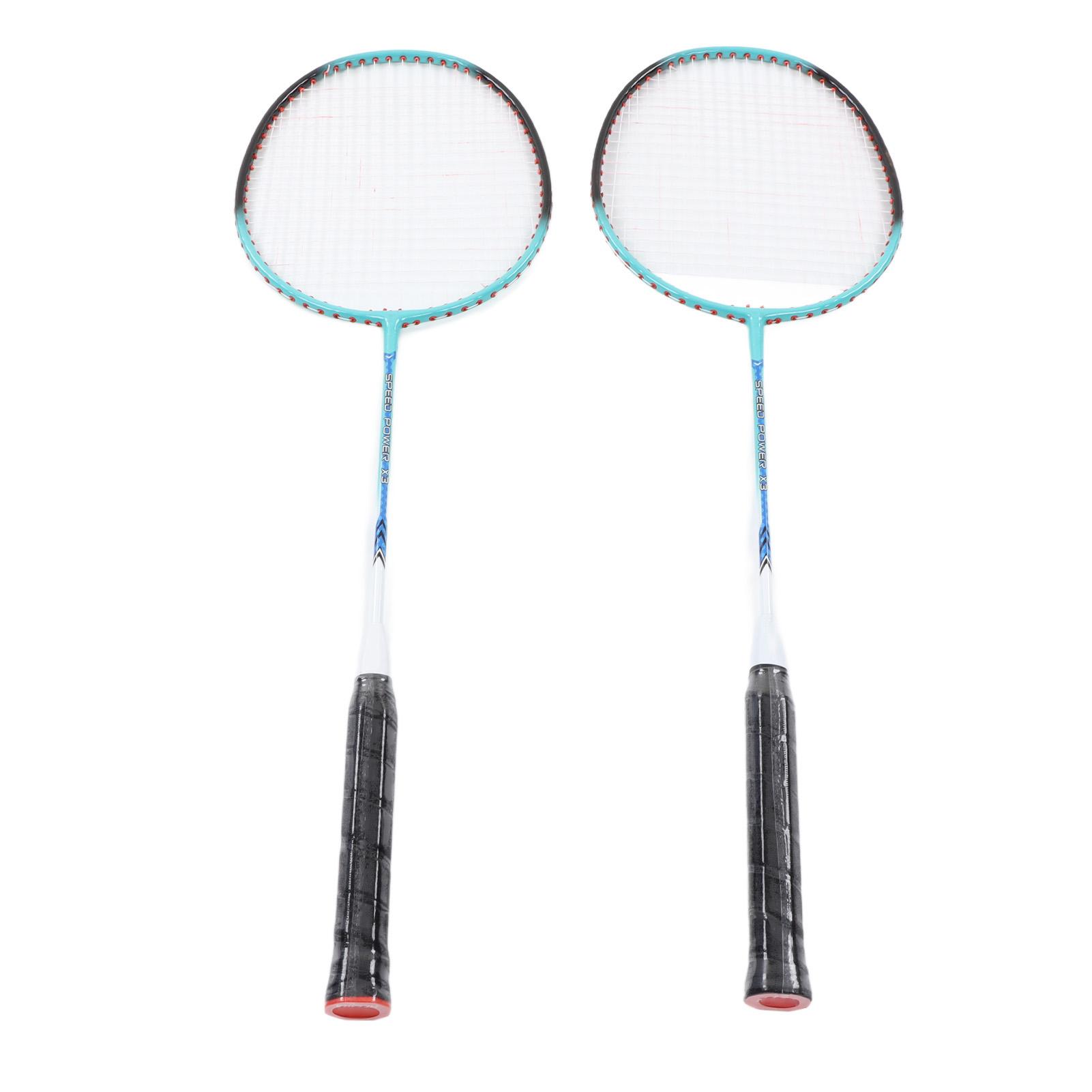 

2 шт. X3 ракетки для бадминтона, набор из двух интегрированных бадминтонных ракеток из железного сплава, тренировочные ракетки